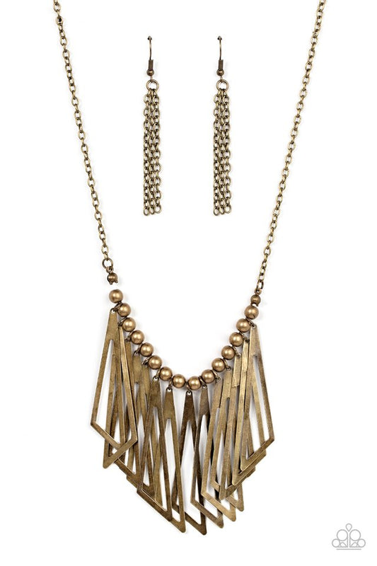 ​Industrial Jungle - Brass - Paparazzi Necklace Image