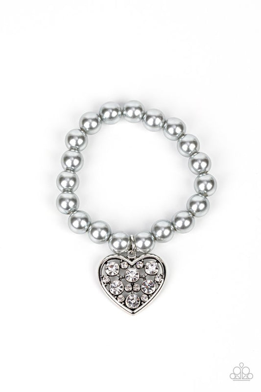 Cutely Crushing - Silver - Paparazzi Bracelet Image