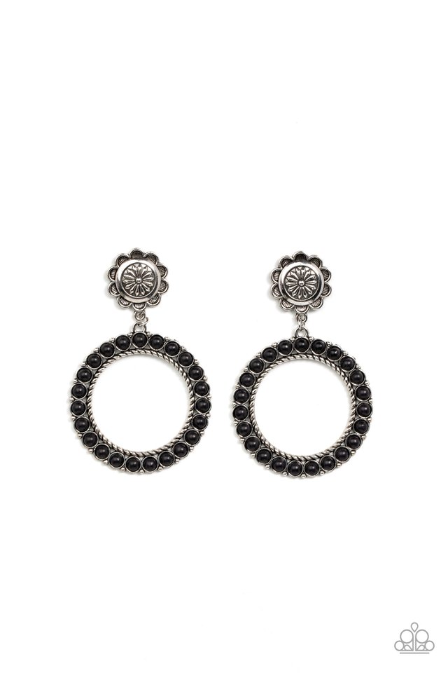 Playfully Prairie - Black - Paparazzi Earring Image
