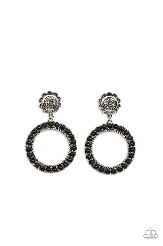 Playfully Prairie - Black - Paparazzi Earring Image