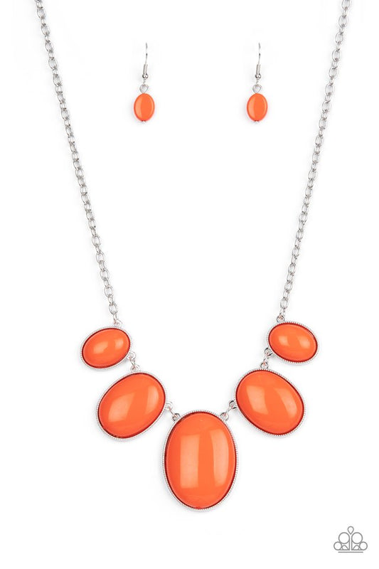 Vivacious Vanity - Orange - Paparazzi Necklace Image