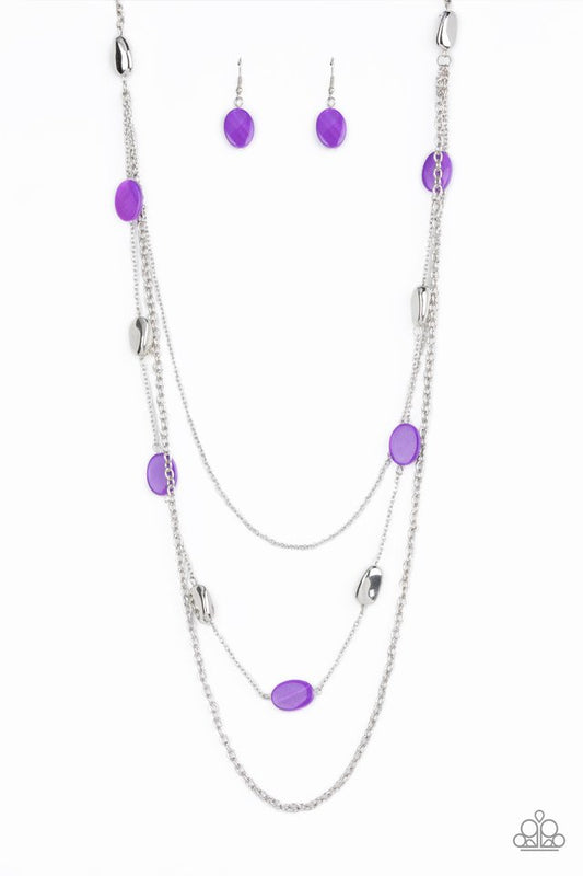 Barefoot and Beachbound - Purple - Paparazzi Necklace Image