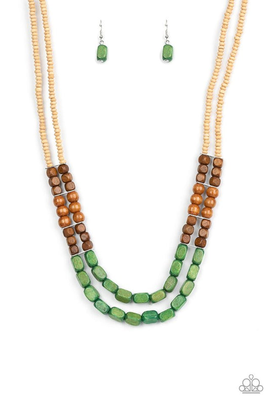 Bermuda Bellhop - Green - Paparazzi Necklace Image