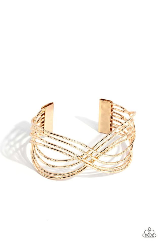 WIRE Away - Gold - Paparazzi Bracelet Image