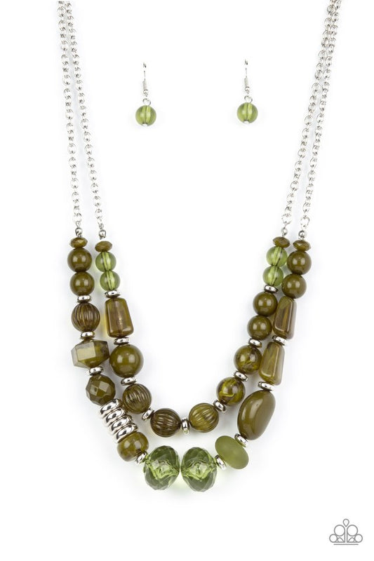 Pina Colada Paradise - Green - Paparazzi Necklace Image