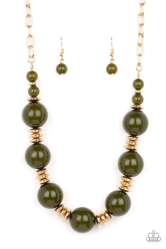Race to the POP - Green - Paparazzi Necklace Image