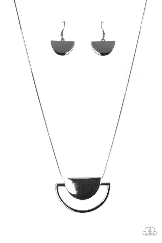 Lunar Phases - Black - Paparazzi Necklace Image