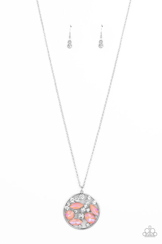 Iridescently Influential - Orange - Paparazzi Necklace Image