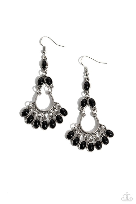 Girly Girl Getup - Black - Paparazzi Earring Image