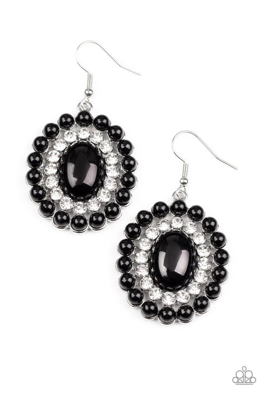 Dolled Up Dazzle - Black - Paparazzi Earring Image