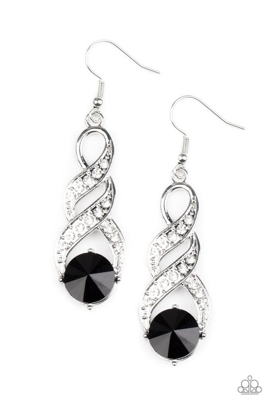 High-Ranking Royalty - Black - Paparazzi Earring Image