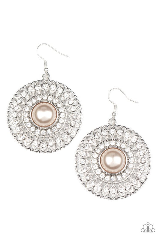 Glorified Glitz - Brown - Paparazzi Earring Image