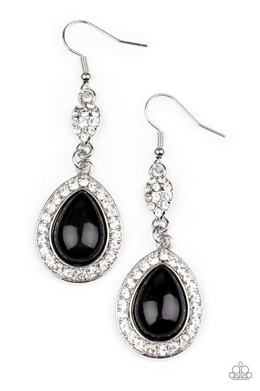 Elite Elegance - Black - Paparazzi Earring Image