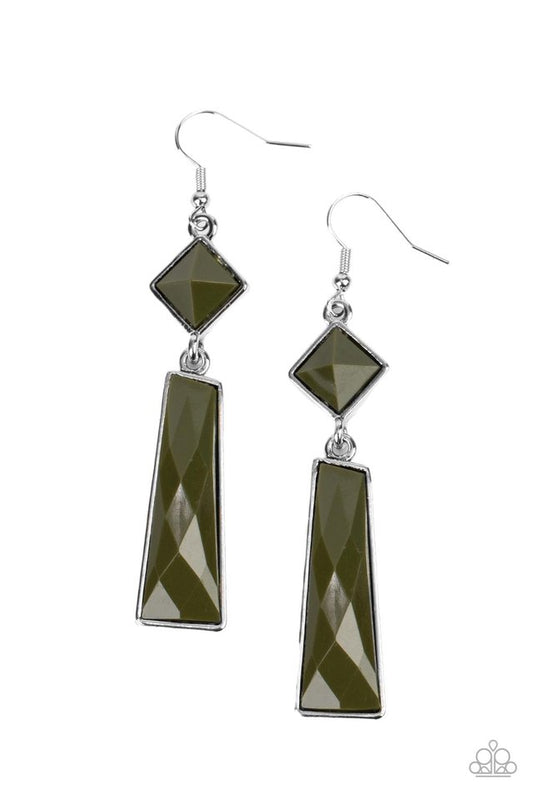 Hollywood Harmony - Green - Paparazzi Earring Image
