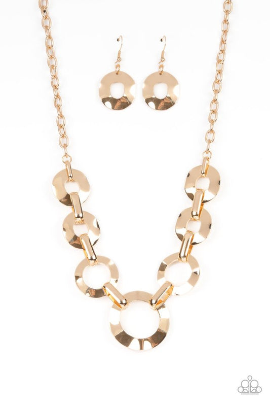 Mechanical Masterpiece - Gold - Paparazzi Necklace Image