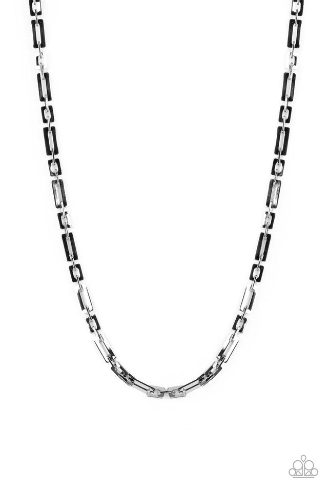 Rocket Zone - Black - Paparazzi Necklace Image