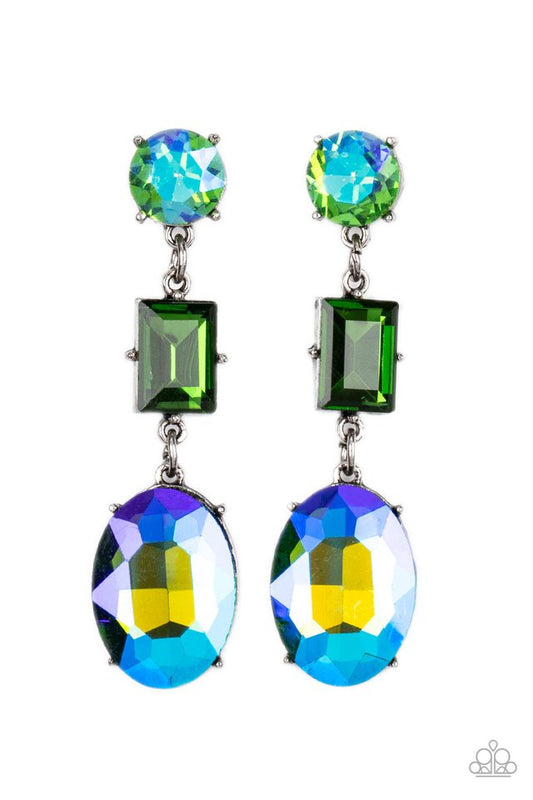 Extra Envious - Green - Paparazzi Earring Image