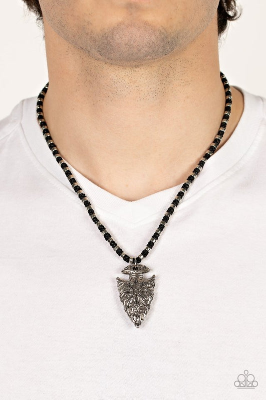 ​Get Your ARROWHEAD in the Game - Black - Paparazzi Necklace Image