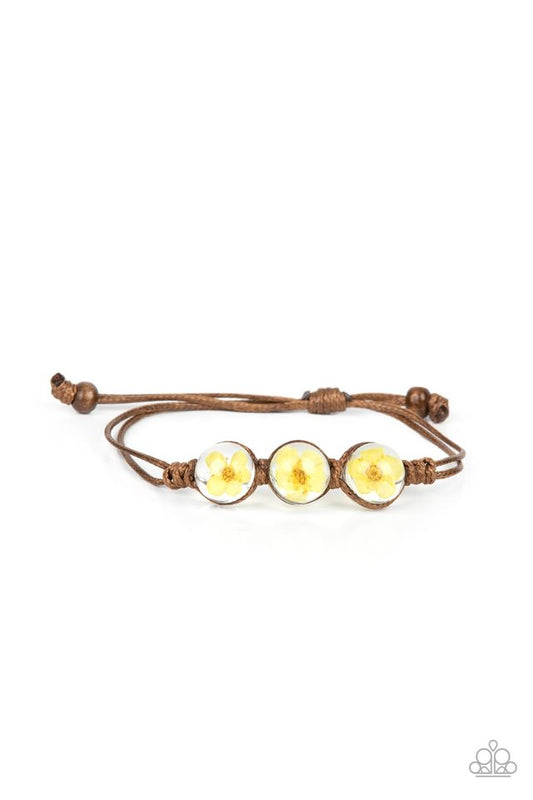 Prairie Persuasion - Yellow - Paparazzi Bracelet Image