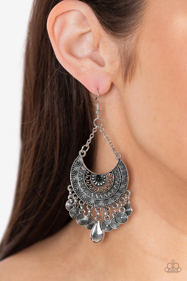 Paparazzi Earring ~ Lunar Allure - Black – Paparazzi Jewelry  Online 