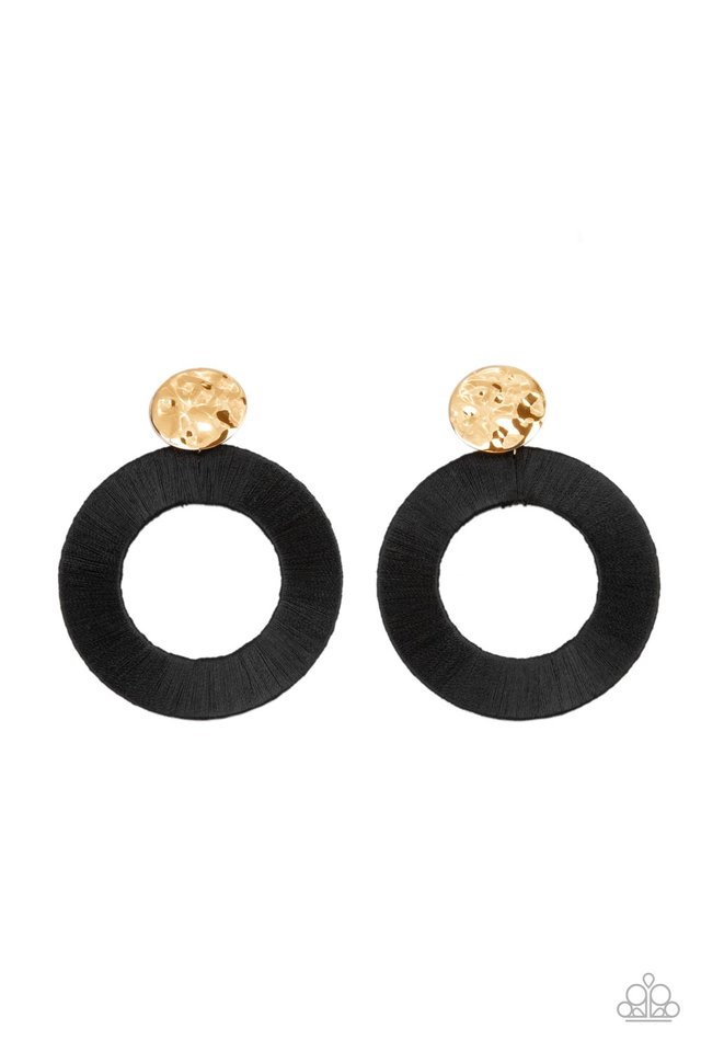 ​​​Strategically Sassy - Black - Paparazzi Earring Image