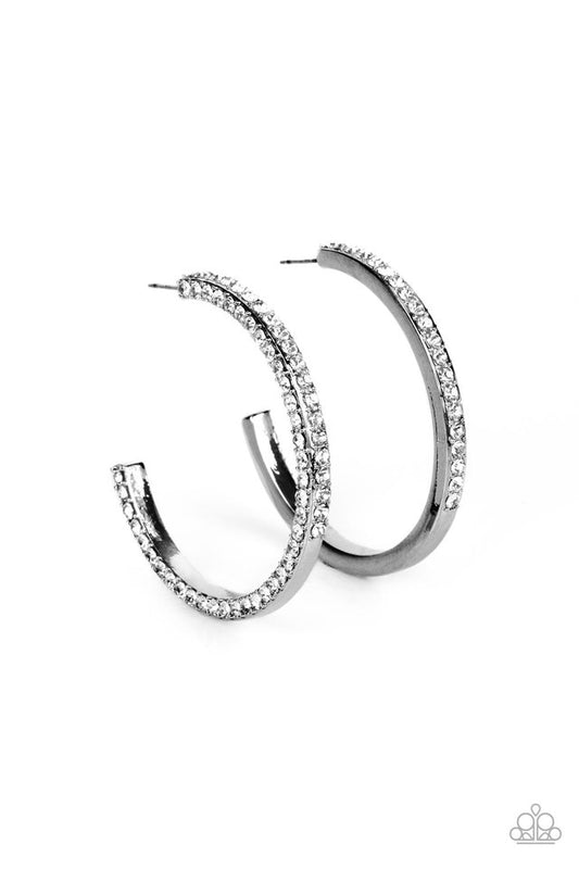 ​Powerhouse Precision - Black - Paparazzi Earring Image