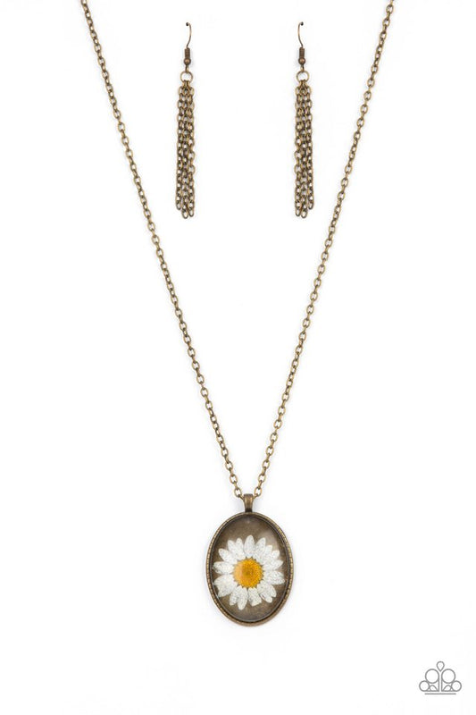 Prairie Passion - Brass - Paparazzi Necklace Image