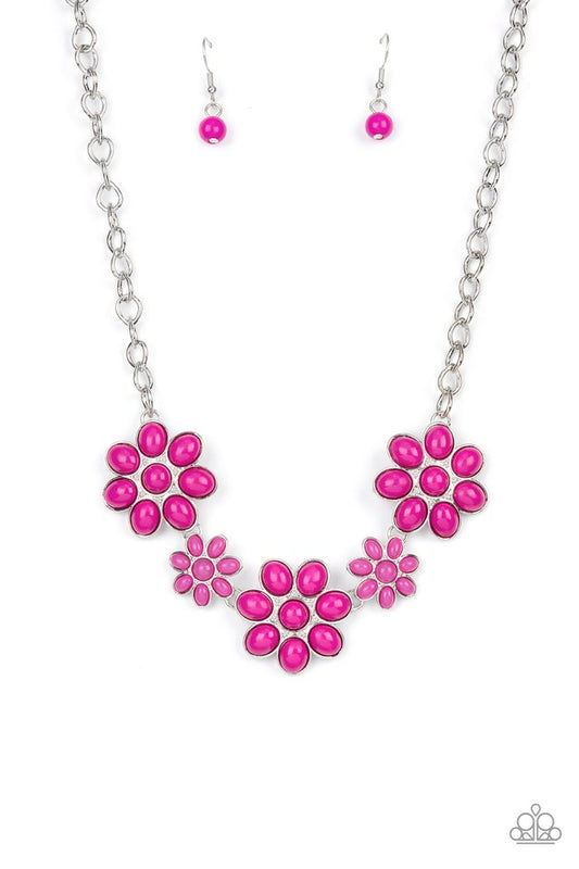 Flamboyantly Flowering - Pink - Paparazzi Necklace Image