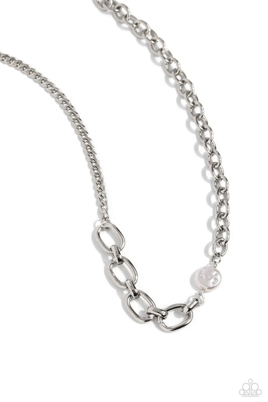 Picnic in Paris - White - Paparazzi Necklace Image