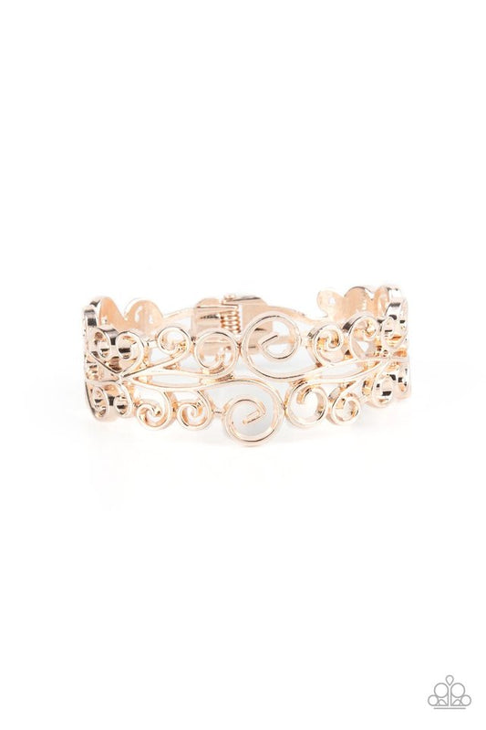 Dressed to FRILL - Rose Gold - Paparazzi Bracelet Image