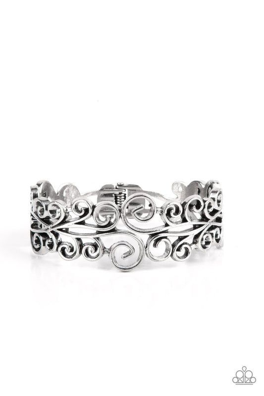 Dressed to FRILL - Silver - Paparazzi Bracelet Image