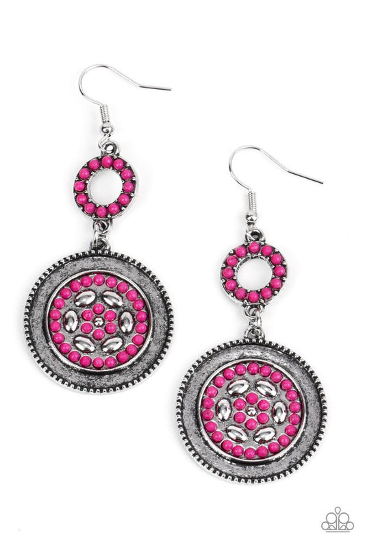 Meadow Mantra - Pink - Paparazzi Earring Image