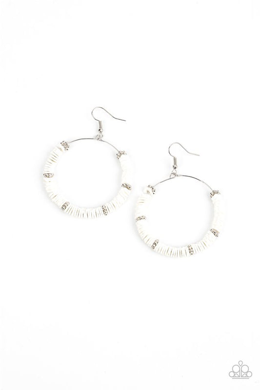 Loudly Layered - White - Paparazzi Earring Image