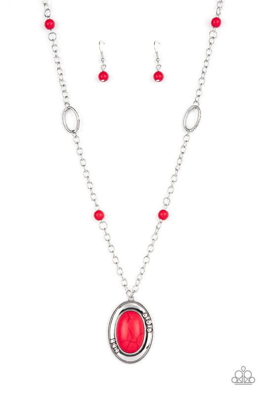 Mojave Meditation - Red - Paparazzi Necklace Image