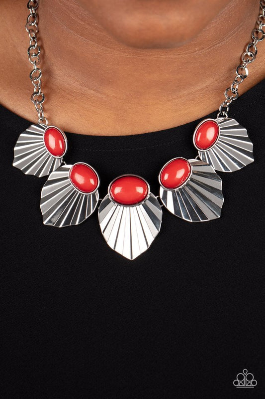 Fearlessly Ferocious - Red - Paparazzi Necklace Image