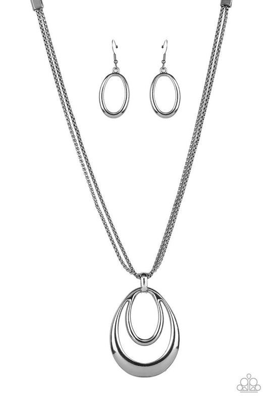 Suburban Storm - Black - Paparazzi Necklace Image