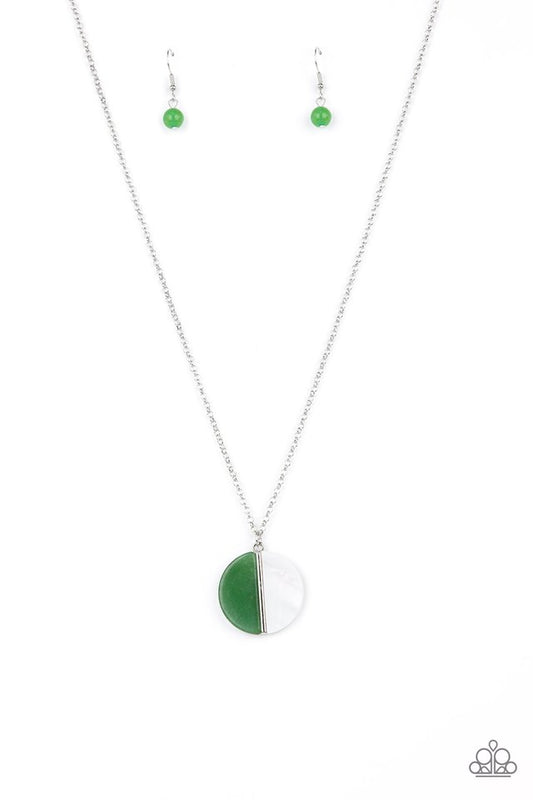 Elegantly Eclipsed - Green - Paparazzi Necklace Image