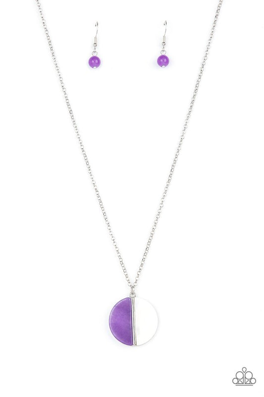 Elegantly Eclipsed - Purple - Paparazzi Necklace Image