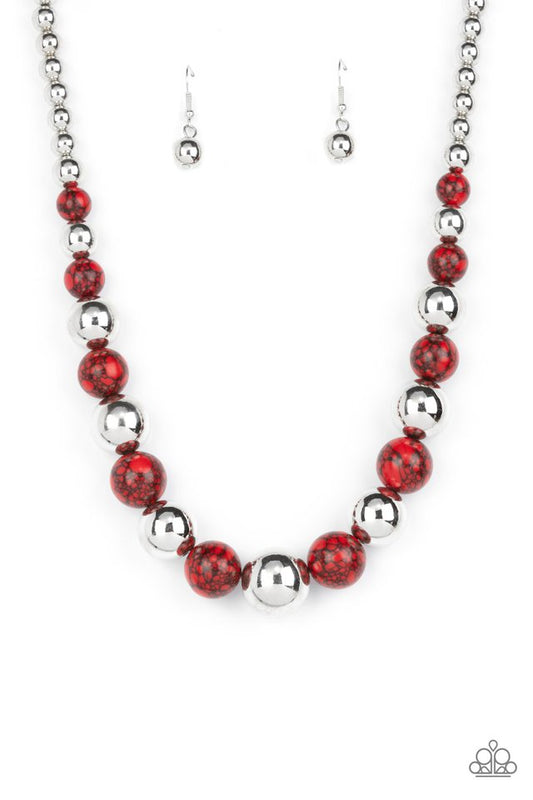 Stone Age Adventurer - Red - Paparazzi Necklace Image