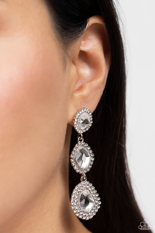 Prove Your ROYALTY - White - Paparazzi Earring Image