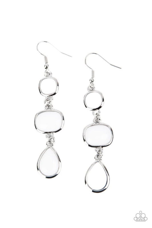 Fashion Frolic - White - Paparazzi Earring Image