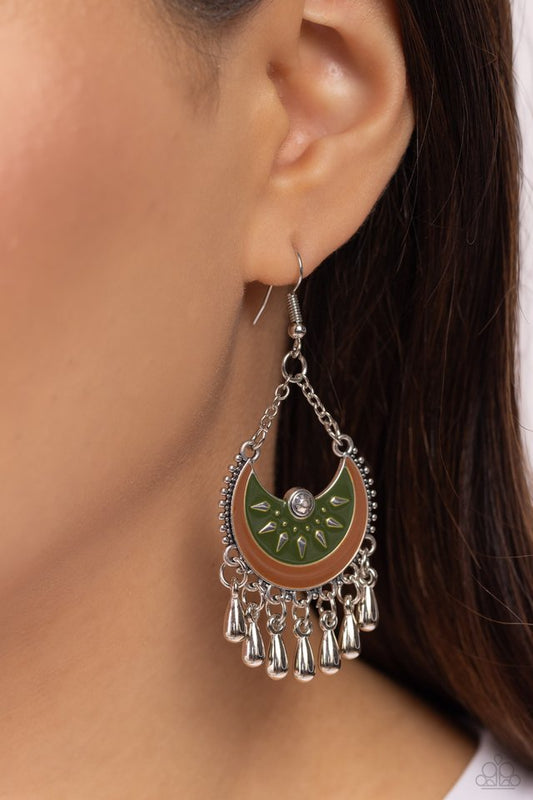 I Just Need CHIME - Green - Paparazzi Earring Image