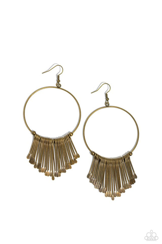 The Little Dipper - Brass - Paparazzi Earring Image
