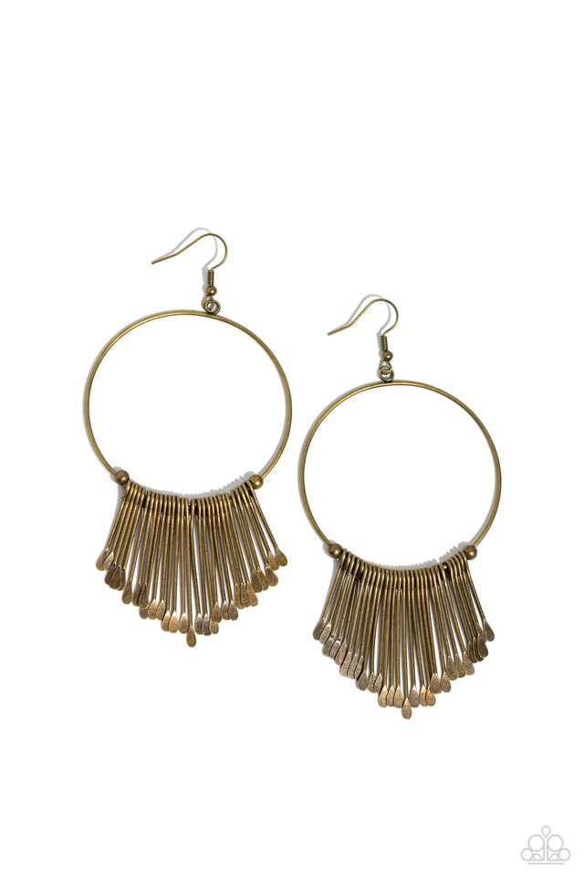 The Little Dipper - Brass - Paparazzi Earring Image