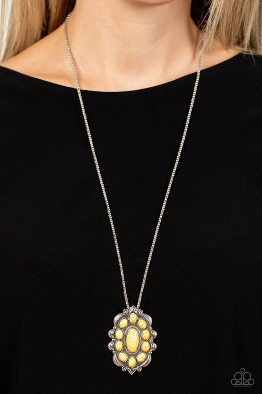 Mojave Medallion​ - Yellow - Paparazzi Necklace Image