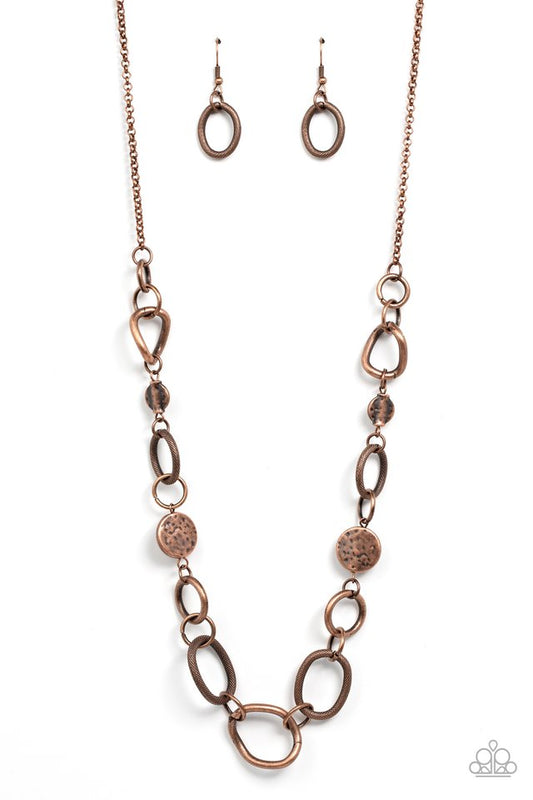 Industrial Intentions - Copper - Paparazzi Necklace Image