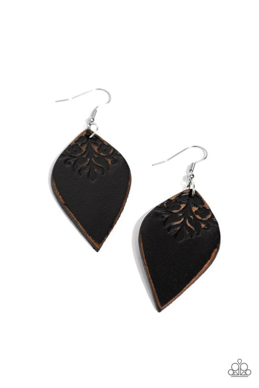 Naturally Nostalgic - Black - Paparazzi Earring Image