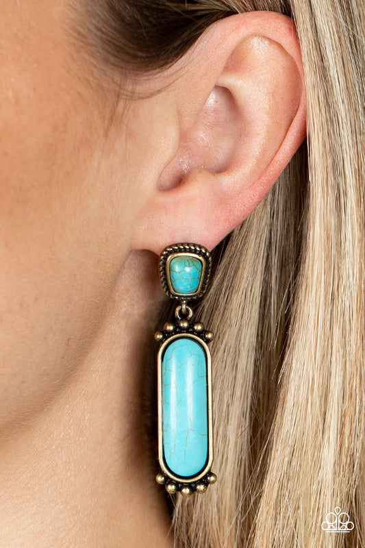 ​Southern Charm - Brass - Paparazzi Earring Image