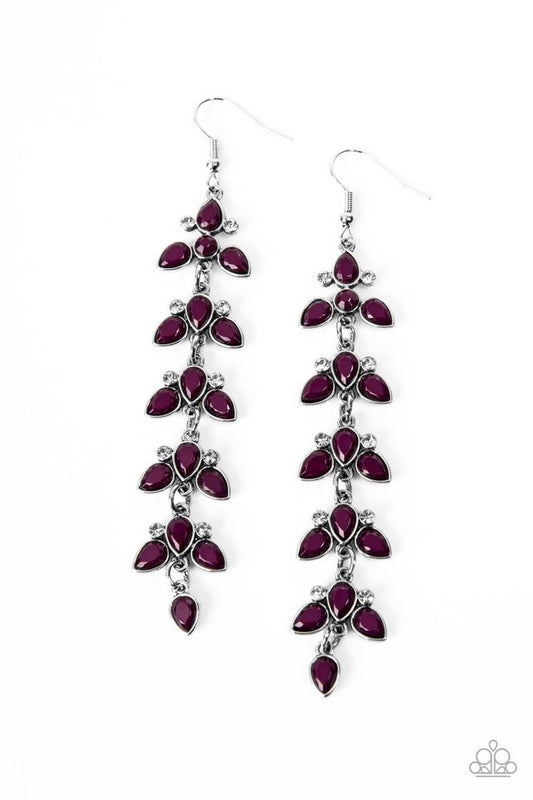 Fanciful Foliage - Purple - Paparazzi Earring Image
