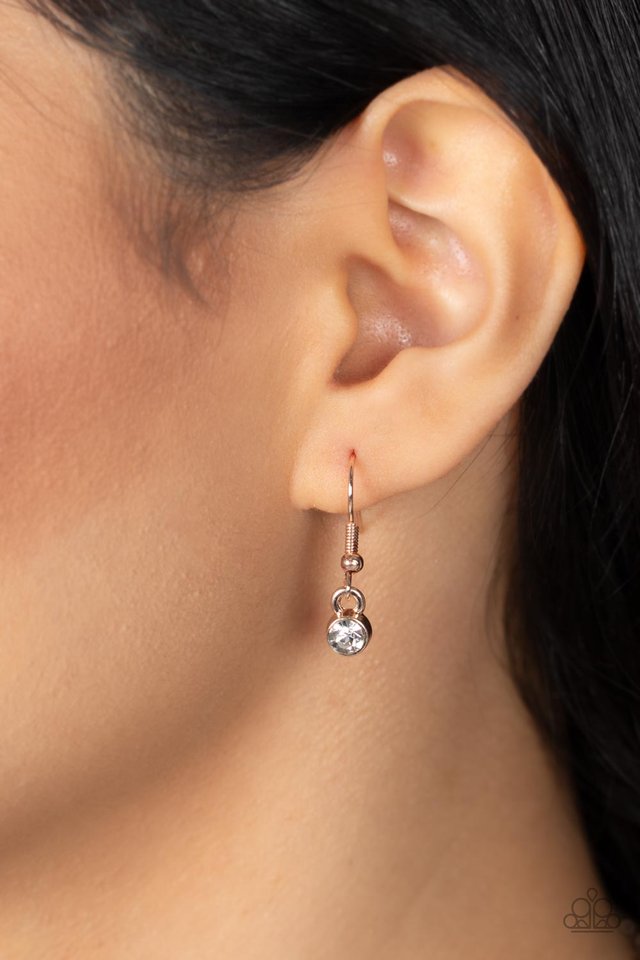 ​Tearoom Twinkle - Rose Gold - Paparazzi Necklace Image